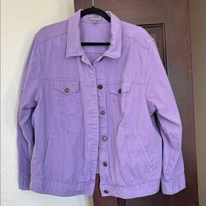Jessica London Women's Purple Jean Jacket